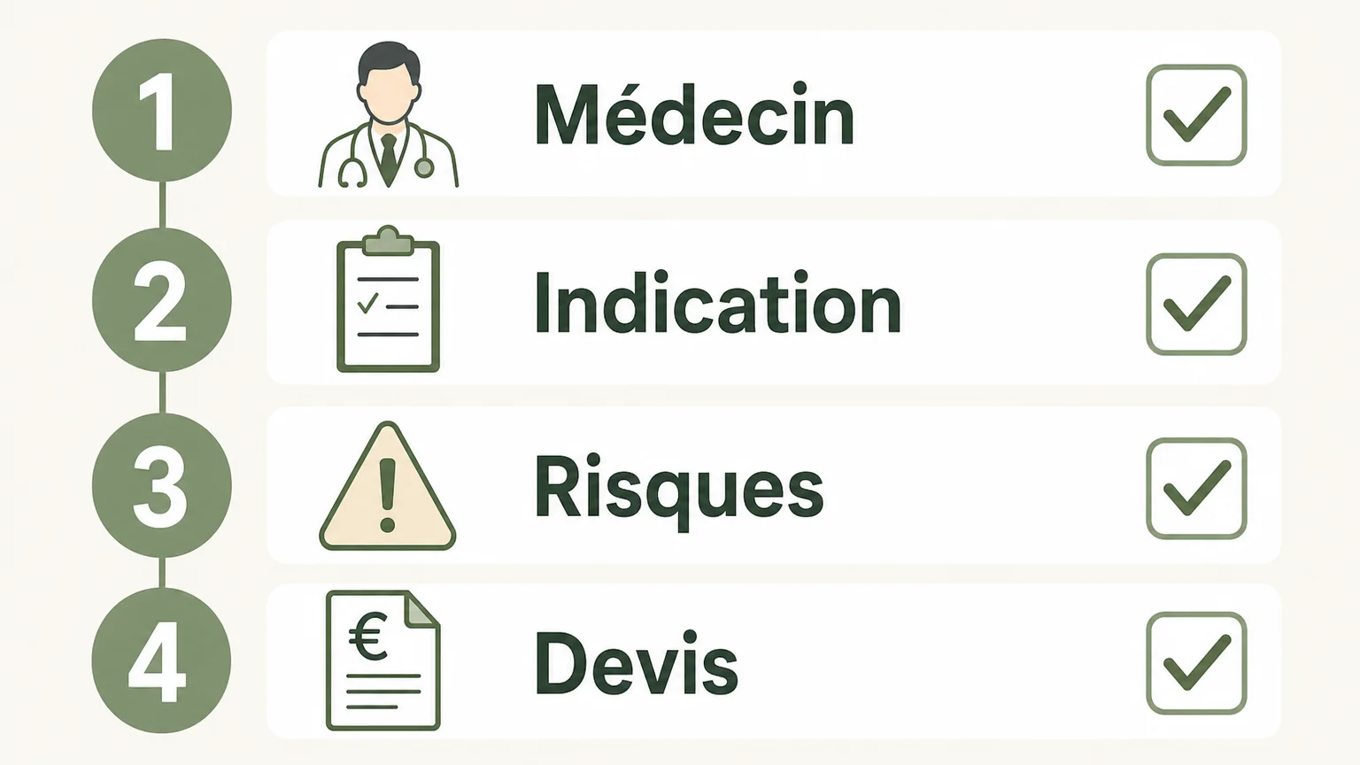 Checklist pour évaluer un traitement des paupières : médecin, indication, risques et devis